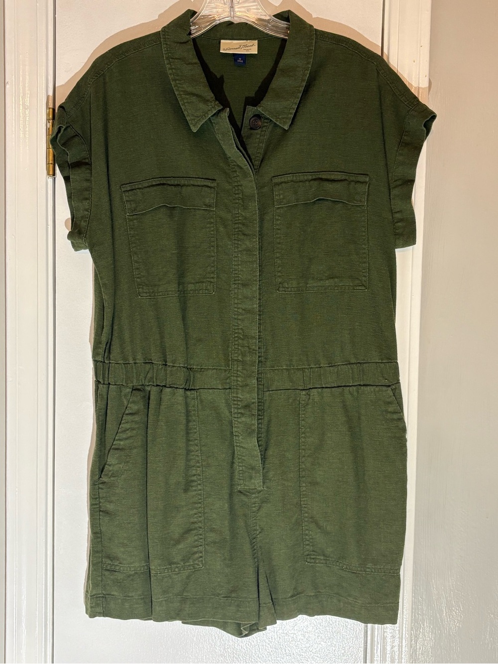 Universal Thread Olive Green Utility Romper Dress